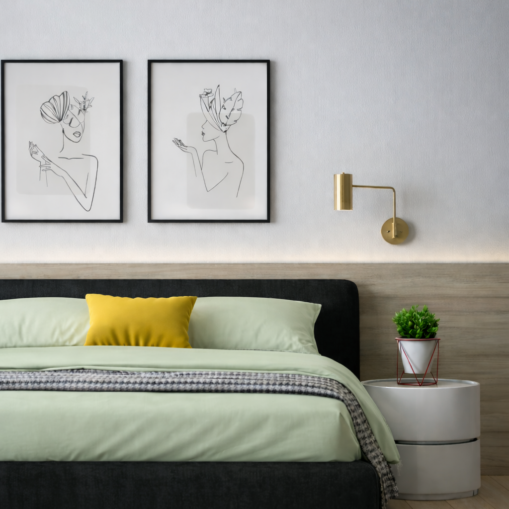 Premium Cotton Bedsheet - 140 GSM Green - King Size - Image 2