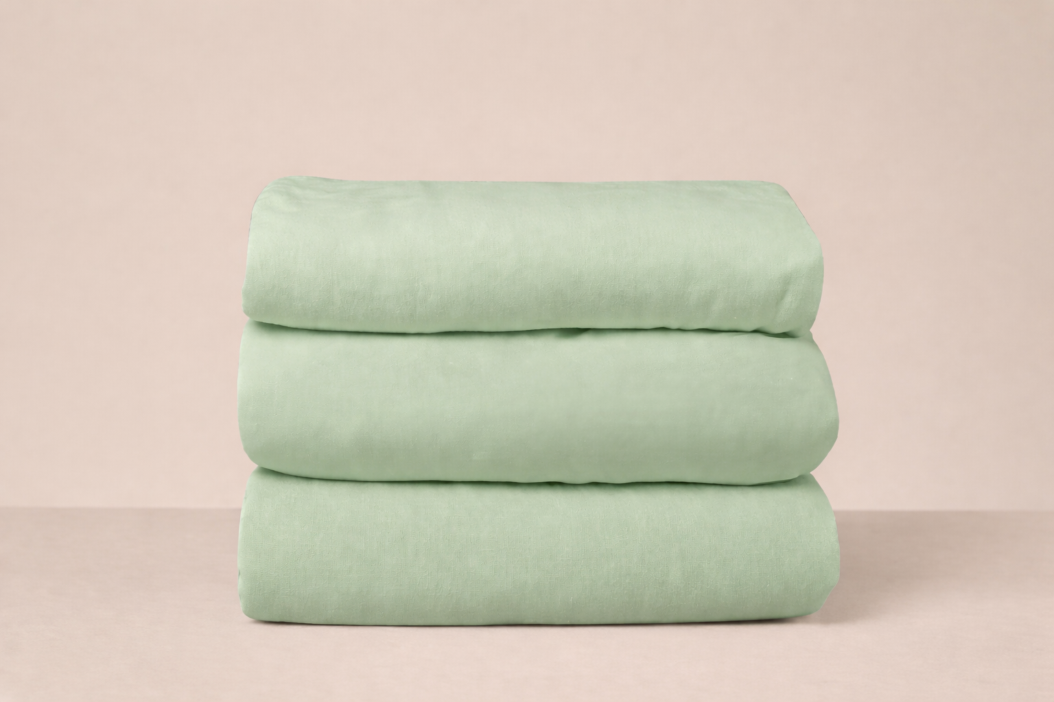 Premium Cotton Bedsheet - 140 GSM Green - King Size - Image 1