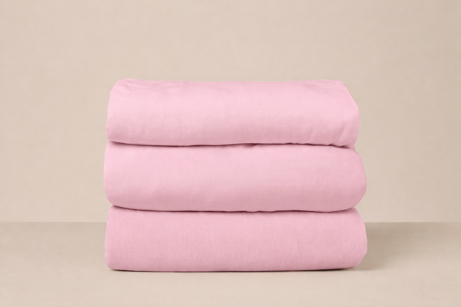 Premium Cotton Bedsheet - 140 GSM Pink - King Size - Image 1